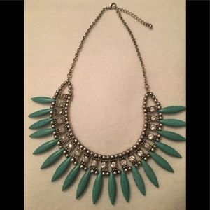 Silver and turquoise necklace!